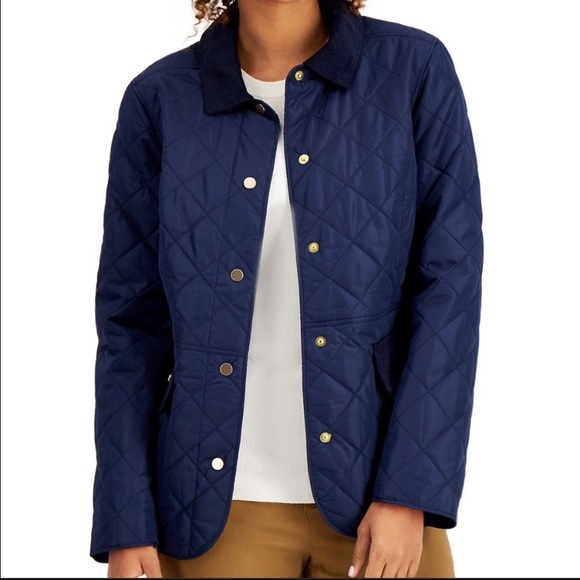 💙NWT Charter Club Petite Quilted Navy Jacket - Picture 2 of 9